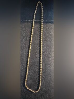 Gold Rope Chain Necklace - Women Jewelry 24 inches long